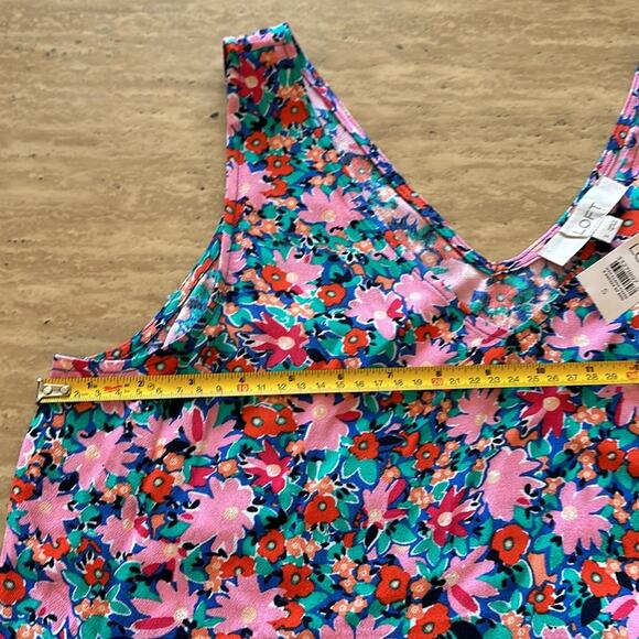 Loft Floral Peplum Flowy V Neck Lightweight NWT Boho Cottagecore S28 - Picture 5 of 9